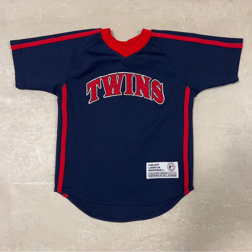 Minnesota Twins Jersey, Shirt Youth Kids Size Small, Twin Cities, TC, Navy, MLB
